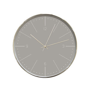 Sleek Grey Clock 12"